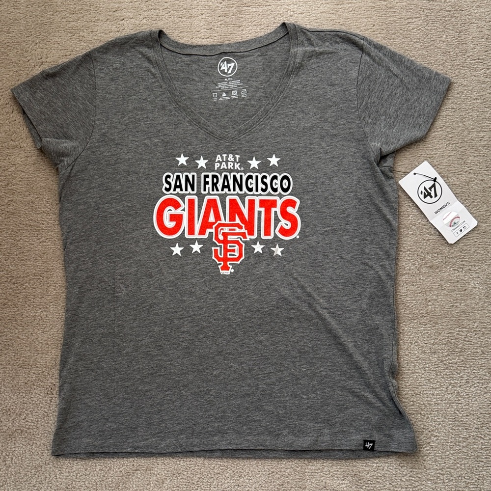 47 Brand Gray San Francisco Giants Tee NWT